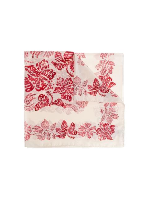 DSQUARED2 floral-print silk scarf