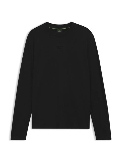 BOSS PORSCHE X BOSS LONG-SLEEVED T-SHIRT WITH GLOSSY LOGO