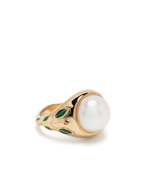 CASABLANCA pearl signet ring