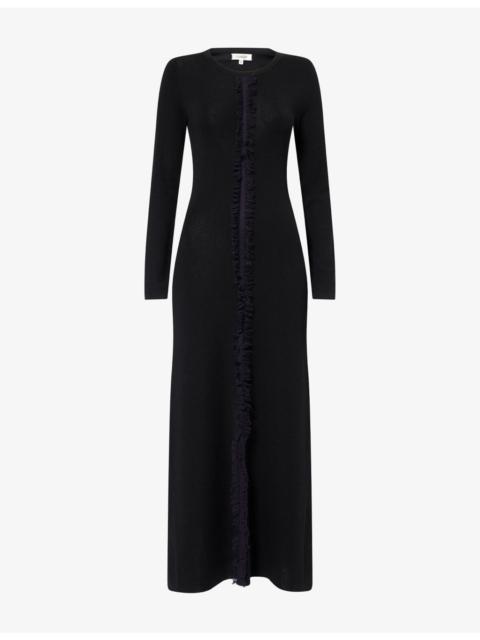 ZANKOV Rowen Fringed Wool Maxi Dress