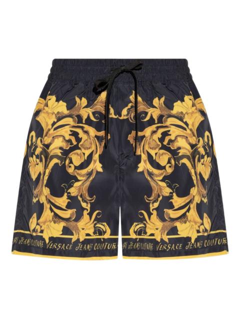 VERSACE JEANS COUTURE baroque-print drawstring shorts