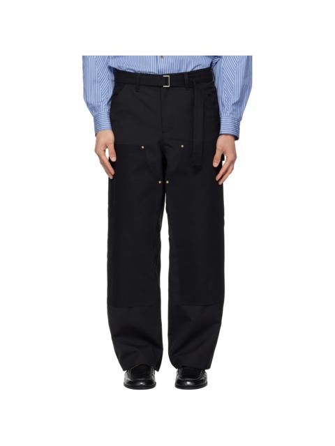 sacai Black Carhartt WIP Edition Duck Trousers