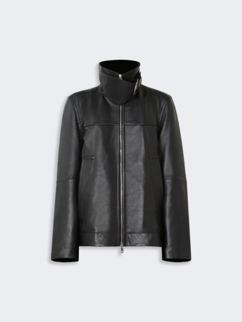 Sportmax Oversized leather heavy jacket - black