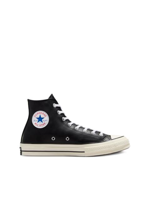 Chuck 70 Leather Hi "Black" sneakers