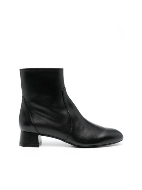 ショートブーツ・ブーティ SANTONI BLACK SUEDE MARTA ANKLE BOOTS Santoni Black Suede Marta Ankle Boots | italist | REVERSIBLE