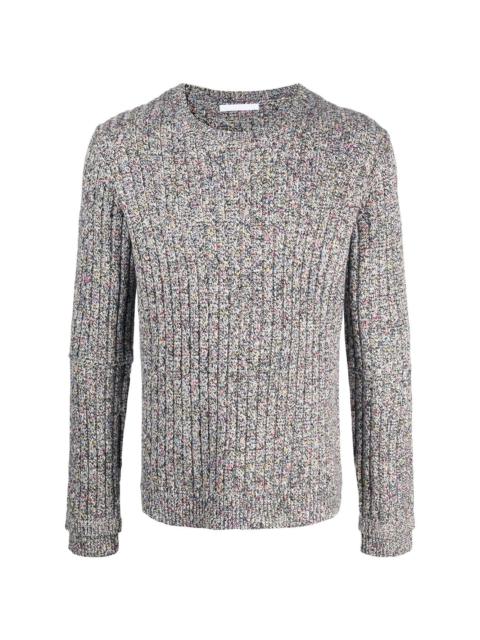 ribbed speckle knit jumper