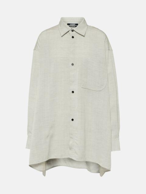 JACQUEMUS La Chemise Poche interwoven shirt