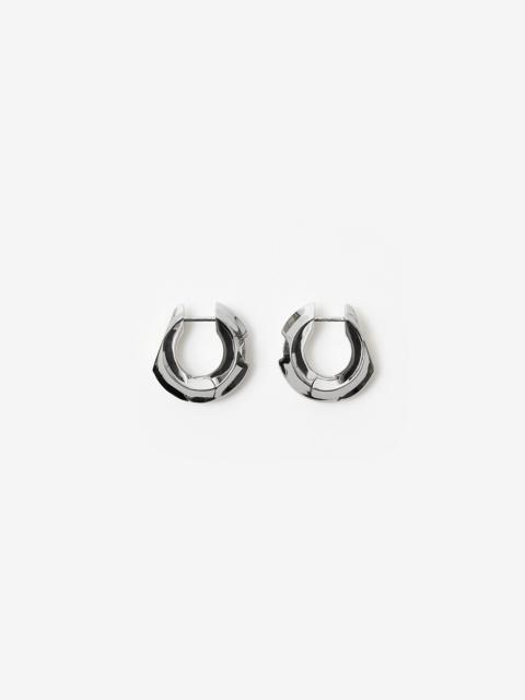 Burberry Silver Small Hollow Hoop Earrings