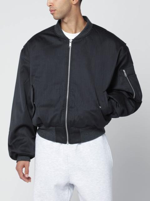 entire studios Grey wool-blend bomber jacket with zip