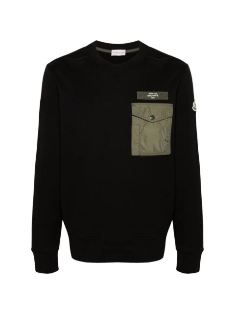 logo-patch cotton-blend sweatshirt