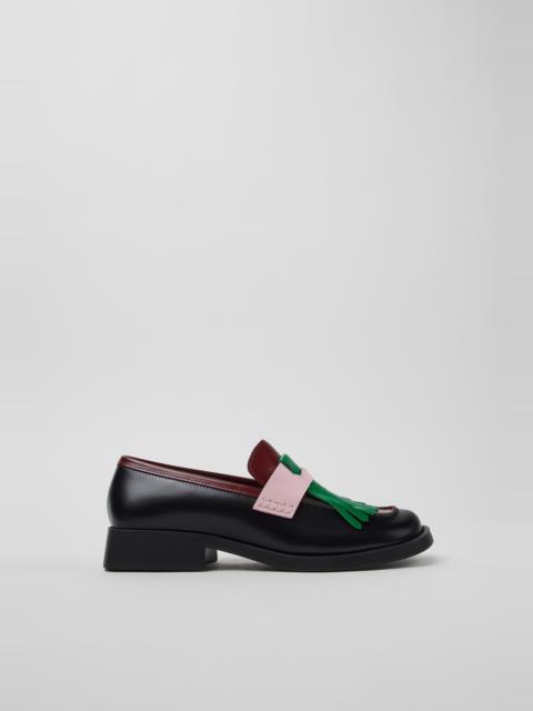 CAMPER Twins Multicolor Leather Moccasins for Women.