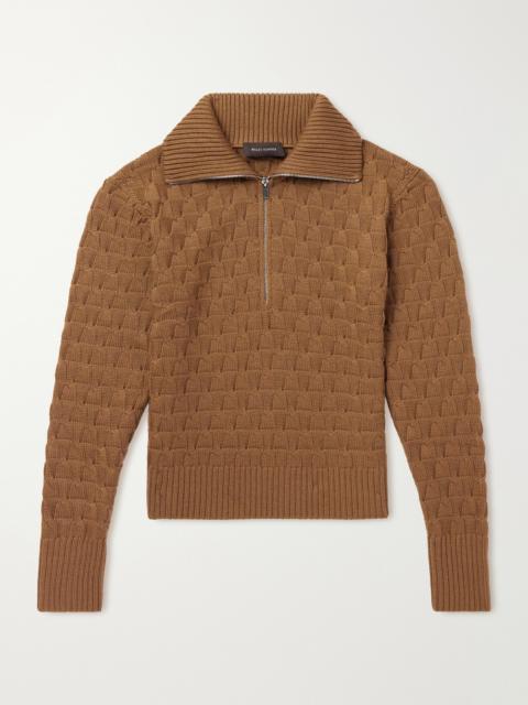 WALES BONNER Wool Half-Zip Sweater