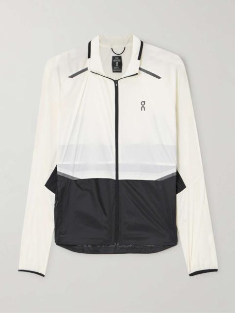 Weather paneled recycled-shell and ripstop jacket