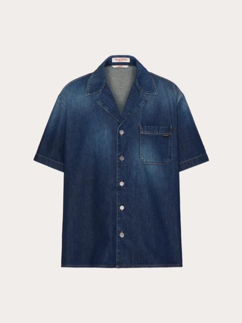 Valentino DENIM CHAMBRAY BOWLING SHIRT