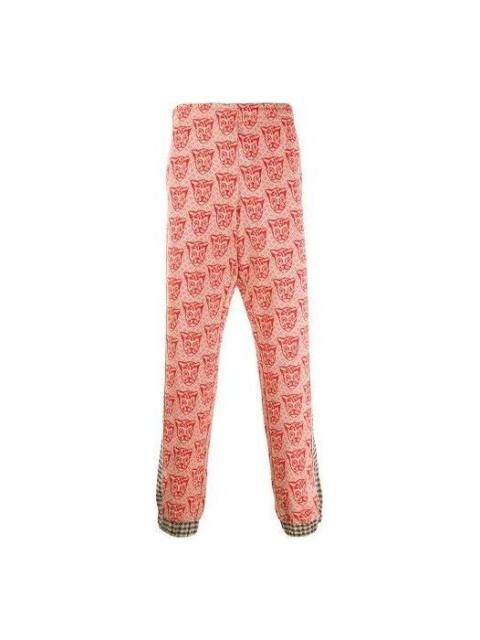 GUCCI Gucci Houndstooth Cat Print Track Pants 'Orange' 580555-XJBGQ-7548
