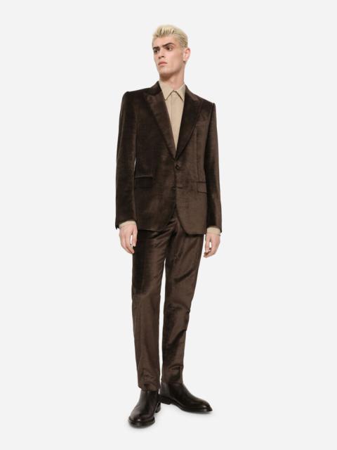 Dolce & Gabbana Velvet Sicilia-fit suit