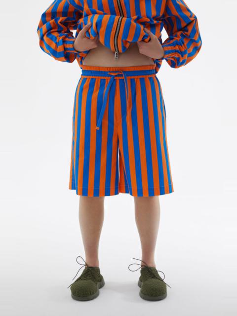 SUNNEI SHORT ELASTIC PANTS WITH ORANGE & AZURE STRIPES