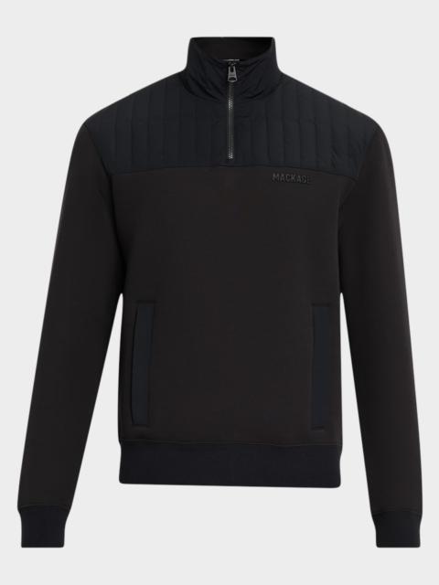 MACKAGE Men's Corey Hybrid Down Quarter-Zip Sweater