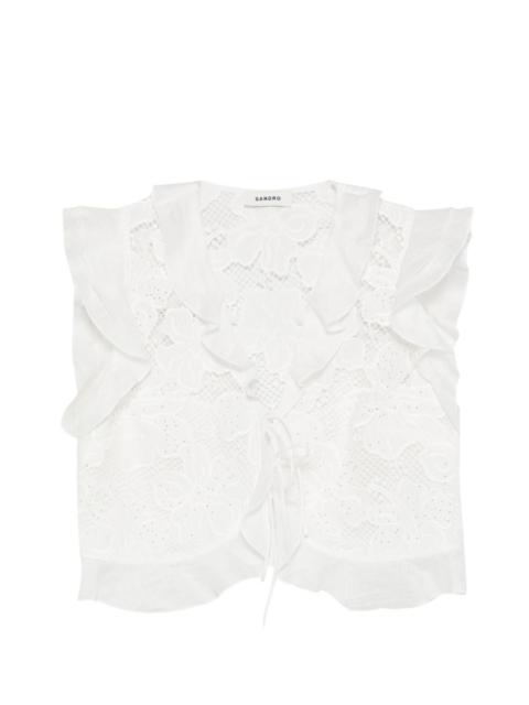 Sandro ruffled-detail blouse