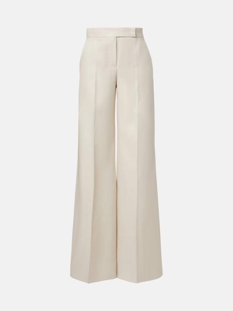 Max Mara Badesse high-rise linen wide-leg pants