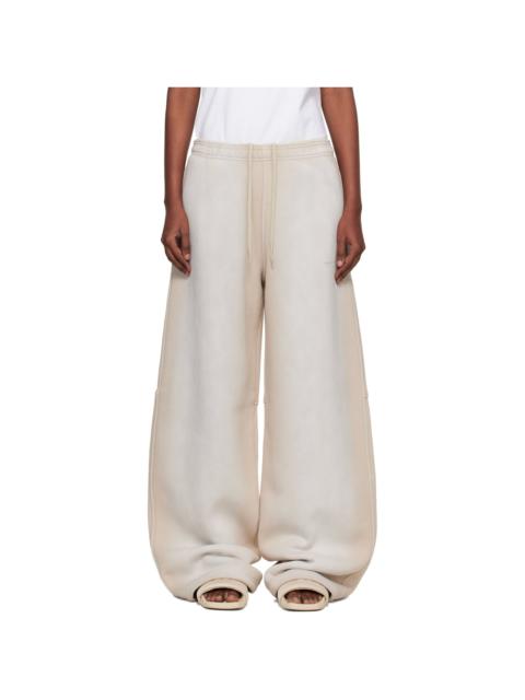 Alexander Wang Gray Crystal Washed Terry Sweatpants