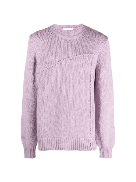 seamed knitted jumper