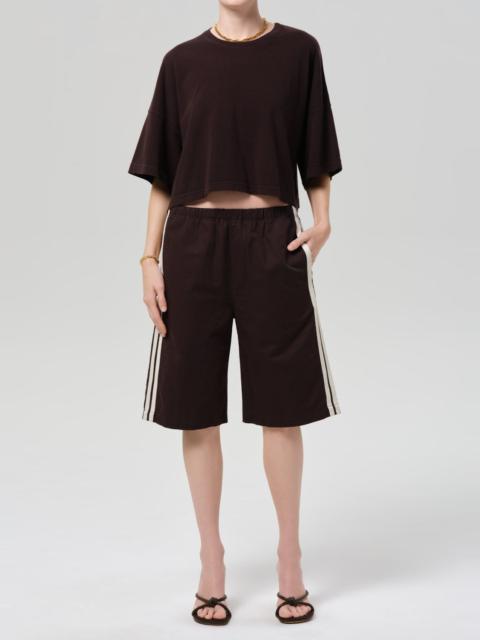 Citizens of Humanity Crop Cape Tee In Chocolate