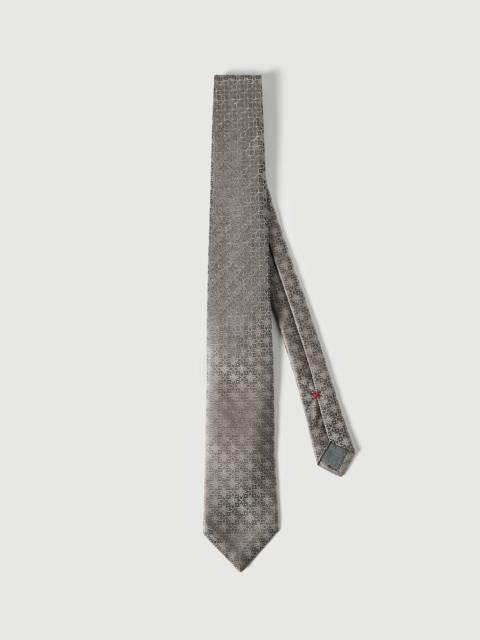 Brunello Cucinelli Silk tie with geometric floral pattern