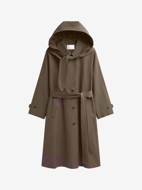 The Frankie Shop Orly Detachable Hood Trench Coat - Brown