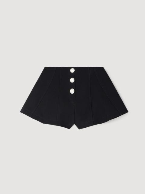 Sandro PRESS-STUD FLARED SHORTS