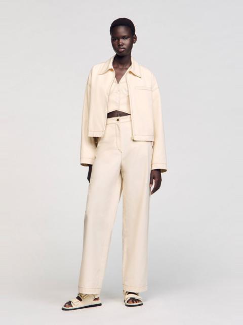 Sandro DENIM LACE-UP JACKET