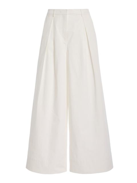 The Garment Avelino Pleated Cotton Pants white