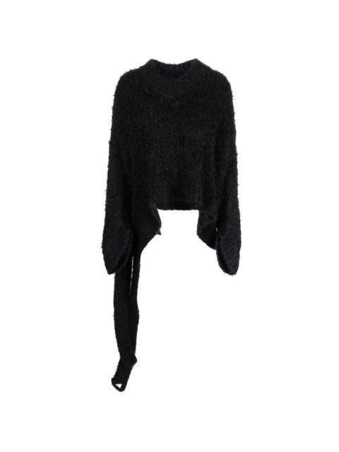 open-knit V-neck jumper