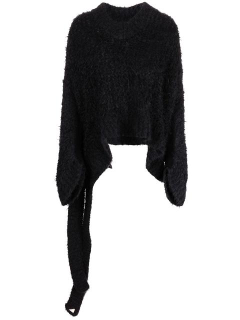 open-knit V-neck jumper