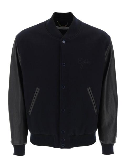 Golden Goose ALEANDRO BOMBER JACKET WITH LEATHER SLEEVES