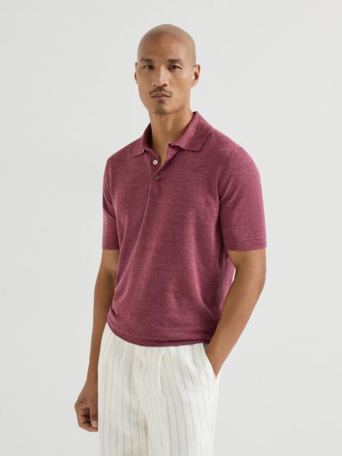Brunello Cucinelli Linen and cotton knit polo