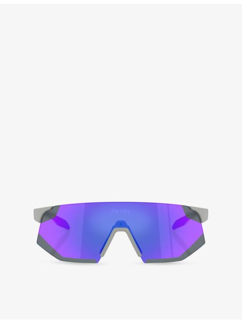 Prada PSC03SU Shield-Frame Bio-Polyamide Sunglasses