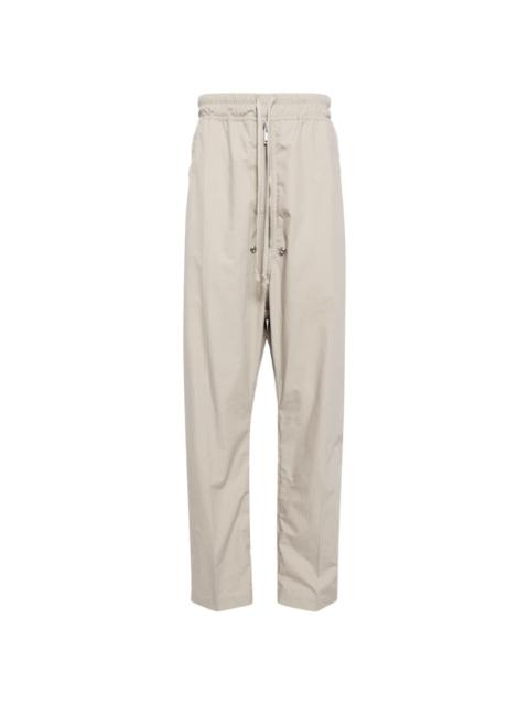 tapered drop-crotch trousers