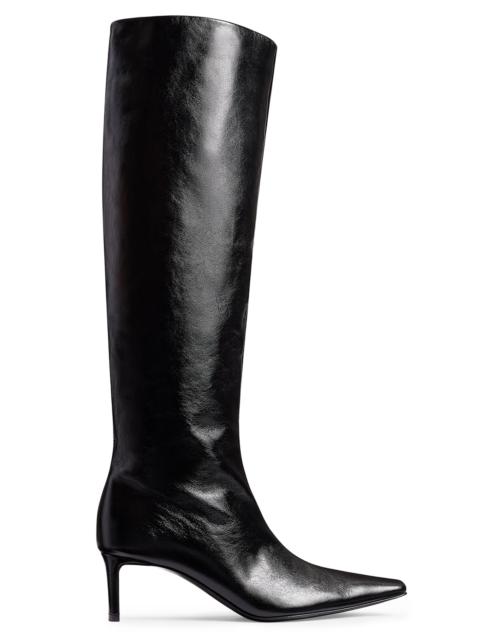 KHAITE Women's Ona 55MM Leather Knee-High Boots - Black
