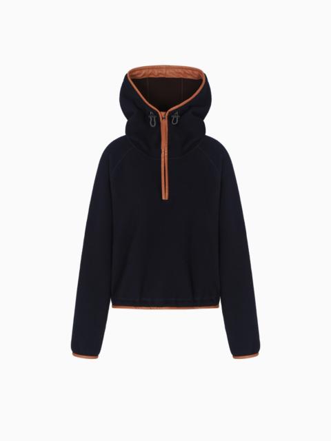 GIORGIO ARMANI NEVE CASHMERE FLEECE HOODED SWEATSHIRT
