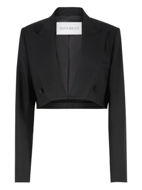 NINA RICCI double-breasted wool cropped blazer