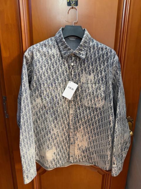 Dior Dior Glitter Logo All-Over Print Long Sleeve Shirt