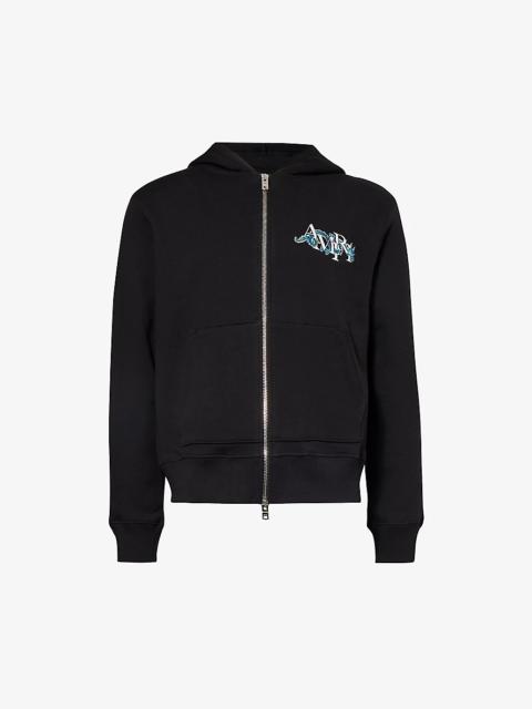 AMIRI Dragon branded-print cotton-jersey hoody