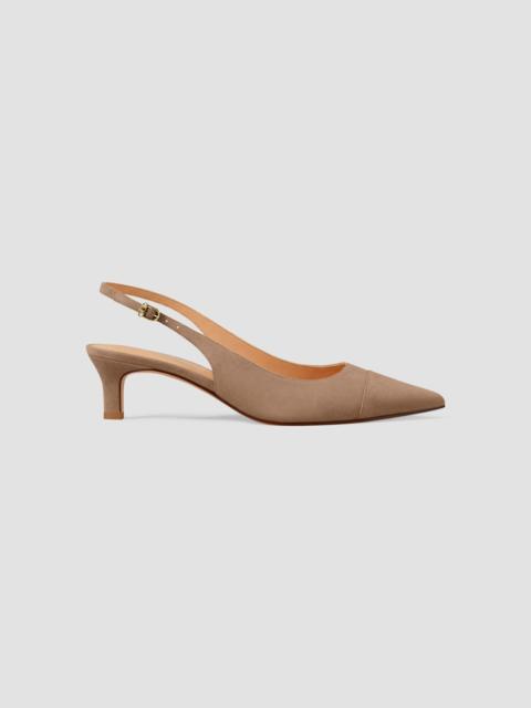 MICHAEL KORS Women's Amara Cap Toe 55MM Suede Slingback Pumps - Khaki