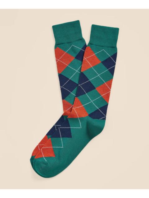 Brooks Brothers Cotton-Blend Argyle Socks