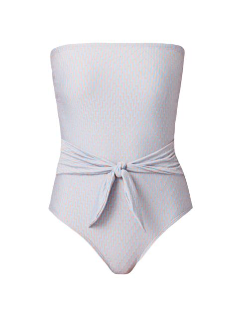 Shoshanna Women's Tie-Waist One-Piece Swimsuit - Sky Peach