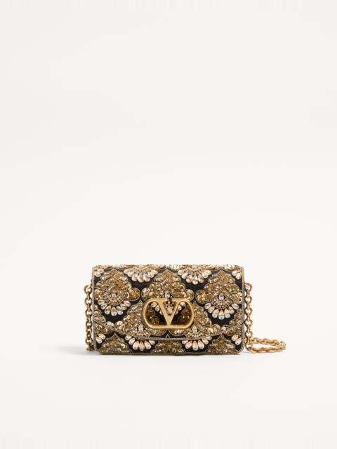 Valentino VALENTINO GARAVANI VAIN SMALL EMBROIDERED CLUTCH