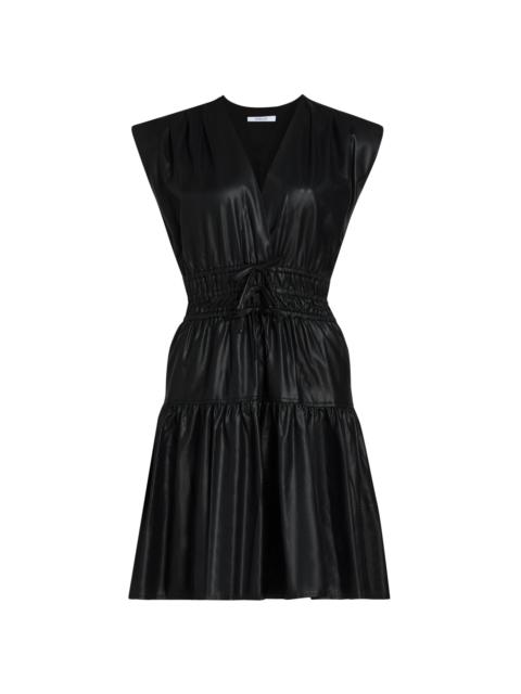 DEREK LAM 10 CROSBY Women's Tora Faux-Leather Tie-Waist Minidress - Black