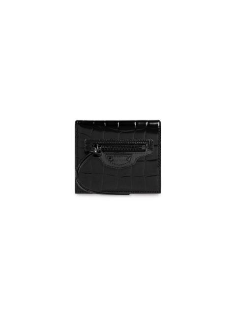 Women's Neo Classic Flap Coin And Card Holder in Black