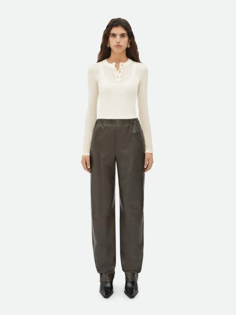 Bottega Veneta Leather Straight Pants